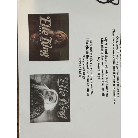 Elle King Autographed “Ex’s and Oh’s” Lyric And Music Sheet w/ COA - Picture 5 of 6